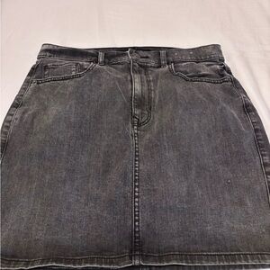 Express Charcoal Denim Skirt